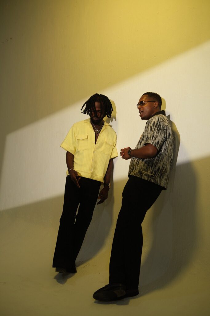 Ko-Jo Cue and Fameye shooting Abebrese video